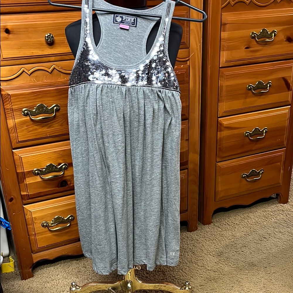Victoria's Secret Gray Dress with Sequin Detail